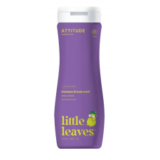 Attitude Little Leaves šampūns un dušas želeja bērniem ar vaniļas un bumbieru aromātu, 473ml